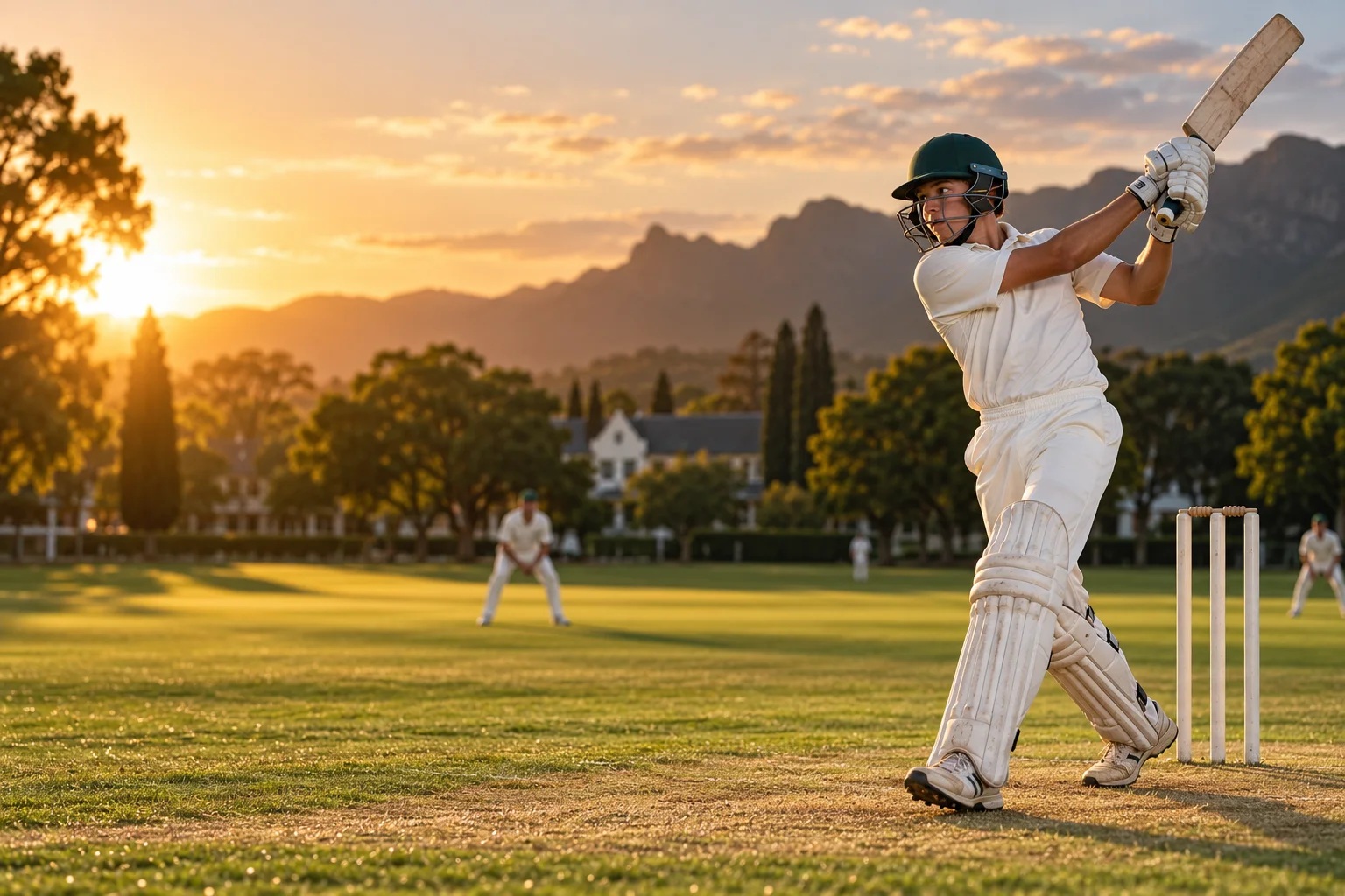 Illustrative cricket sports imagery